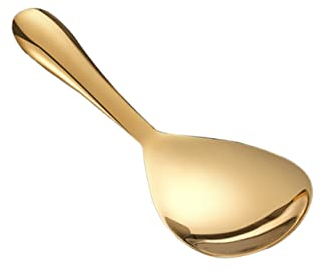 Angoily Rice Spoon, 8 Inch Stainless Steel Rice Paddle, Non Stick Rice Serving Spoon Soup Spoons Cooking Spoon Kitchen Tool for Rice, Mashed Potatoes, Stirring, Mixing