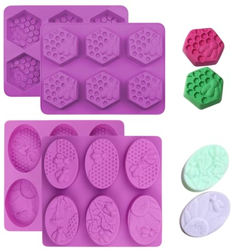 Dzmuero Seifenformen Silikon, Seifenform, Silikonform Seife, 12 Hohlräume Silikonform Oval Und Rechteckig, Für Seife Diy Formen,Hausge