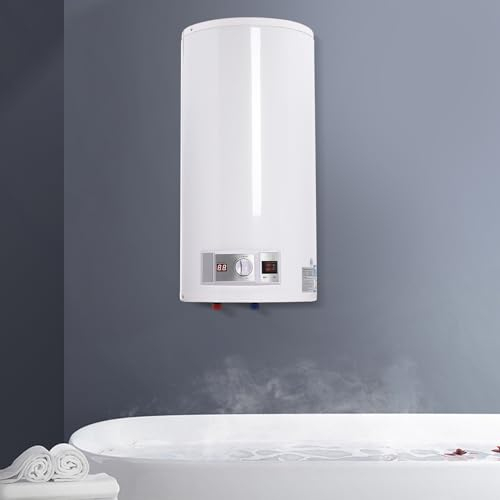 Elektrisk varmvattenbehållare vattenkokare elektrisk vattenberedare tank vattenvärmare varmvattenberedare för toaletter badrum lägenheter etc 2 KW pelare faktisk vattenlagringskapacitet 50 l