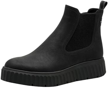 Tamaris Bottines plates pour femme 1-25420-45, Noir, 42 EU