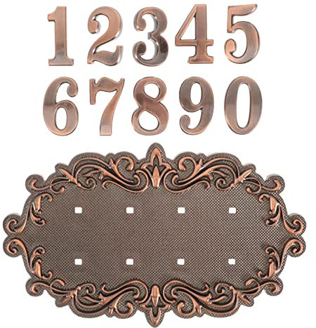 Homoyoyo 2sets Vintage House Number Plaque Reflective Material for Mailbox Door Numbers Outdoor Address Sign for Home Office and Villa