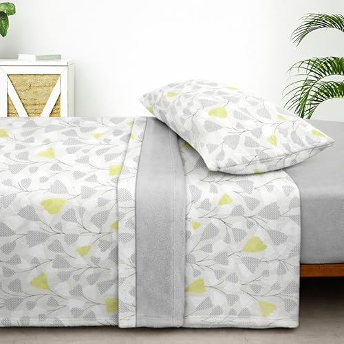 Sábanas Coralina 150, Juego Sábanas Coralina 3 Piezas (Encimera, Bajera y Funda Almohada) - Sábanas Invierno 150, Ropa de Cama Térmica con Tacto Extrasuave y Transpirable (Kemi Gris)