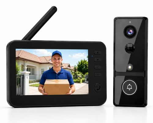 Zeerkeer Timbre Inalámbrico con Cámara y Pantalla 4.5 Sin WiFi