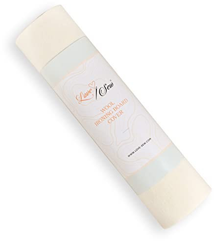 Love Sew Woll-Bügelmatte für Quilter – 100% Wolle Nähen Bügelbrettbezug – perfekt für Bretter in Standardgröße zum Pressen von Nähten, Basteln und Sticken (137,2 x 45,7 cm)