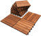 EINFEBEN Holzfliesen Balkon, 1m² Bodenbelag aus Akazienholz 30x30cm, Klickfliesen Mosaik, Fliese für Garten Terrasse Balkon(11 Stück)