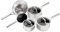 Ninja ZEROSTICK 5-Piece Pan Set, Long Lasting Non Stick,16cm, 18cm & 20cm Saucepans with oven-safe glass lids, 16cm Milk Pan, 24cm Frying Pan, Stainless Steel Cookware C6500UK