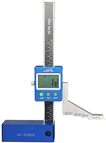 iGaging Digital 5 Height Gauge EZ-Check for Woodwork Router and Table Saw Adjustment