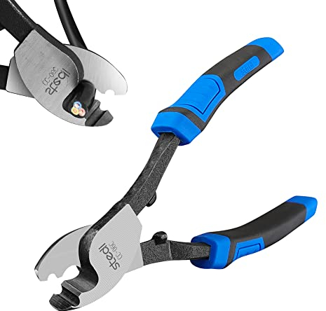 Stedi Cable Cutter, High Carbon Steel Cable Wire Cutters with Anti-Slip Handle, Heavy Duty Wire Cutter for Aluminum, Copper, Communications Cable