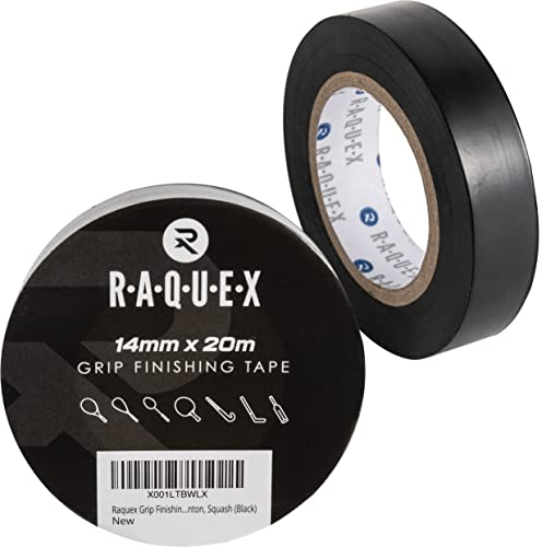 Raquex Griffband-Abschlussband Für Schläger und Griffe - Tennis, Badminton, Squash, Padel, Hockey und Sport. Leicht reißen, Overgrip-Sicherungsband. 14 mm x 20 m