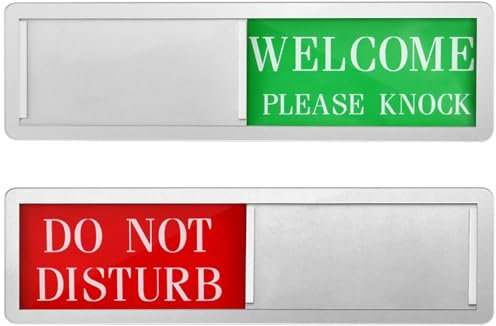 BUZIFU Privacy Sign Do Not Disturb Sign Welcome Please Knock Sign Do Not Disturb Welcome Sign rivacy Slider Door Indicator Office Sign Conference Sign with Magnetic & Strong Adhesive Tape for Office