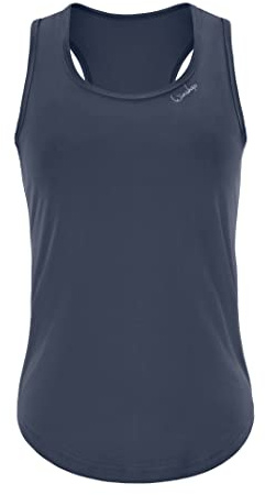 WINSHAPE Aet128ls-Canotta Funzionale Leggera e Morbida da Donna Canottiera/Camicia Cami, Carbone, XS