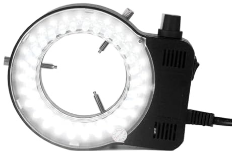 Ycagrain Lampada Anulare LED Regolabile Lampada Di Illuminazione Industria per L'Industria Videocamera Stereo Lente Microscopio Trinoculare Facile Da Usare Spina B EU