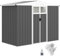Outsunny 8 x 4 ft Metal Garden Shed, Garden Storage Shed with Window, 4 Vents and Lockable Door, Waterproof Galvanised Steel Tool Storage Shed, Dark Grey