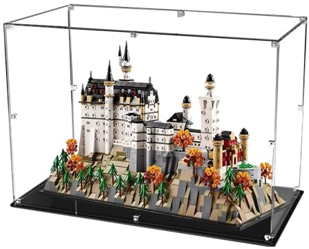 Vitrine en acrylique pour Lego 21063 Château de Neuschwanstein - 3 mm - Étanche à la poussière - Compatible avec Lego 21063 (modèle non inclus) - Transparent - 3 mm