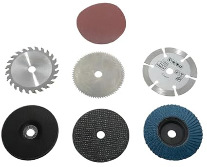 Mola abrasiva, 7 pezzi da 3 pollici 75 mm disco taglio lamellare smerigliatrice angolare lame levigatura legno metallo diamantate