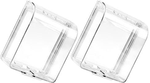 SOIMISS Set 2 Copripresa a Muro Trasparente Tipo 86, Copertura Autoadesiva, Protezione per Presa Elettrica in Cucina e Ambienti Esterni, Montaggio senza Fori