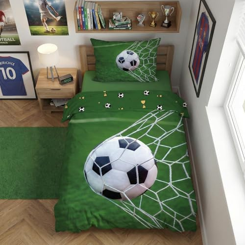 Football Housse de Couette 140x200 + Taie 65x65 Coton But Lucarne Ballon