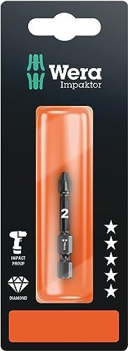 Wera 855/4 IMP DC SB Impaktor TriTorsion Long Service Life Pozidriv Bit, PZ 2 x 50 mm, 05073961001