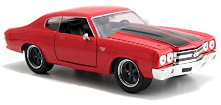 Jada- Fast & Furious Movie 1-1:24 Diecast-'70 Chevy Chevelle SS Veicolo Auto da Collezione in Miniatura, Colore Rosso, 97193