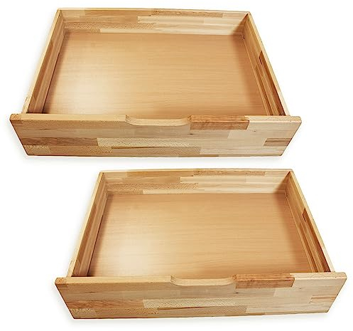 Bubema Comfort Bettkastenset Juliane – aus massiver Kernbuche, mit Rollen, 2er-Set