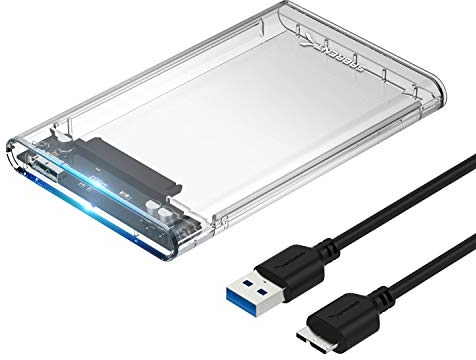 SABRENT Festplattengehäuse 2,5 Zoll, SSD HDD SATA zu USB 3.2x1 Gehäuse (EC-OCUB)