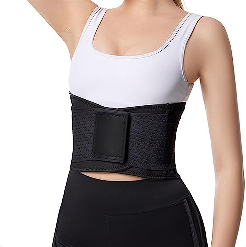 GHAKKE Soporte Lumbar Cinta para La Espalda Corrector De Postura Protector De Cinturón Recortador Cintura Pérdida Peso Lesiones Compresión Muscular Alivio Dolor Espalda Baja Hernia Disco(Black,L)