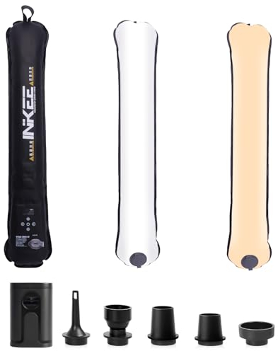 INKEE GC12 200 LED Video Light, 2700K-6500K Bi-Color Estable LED Portable Light, Impermeable IP66 CRI 95+, Tubo de Luz Hinchable Compatible con Fotografía/Camping/Grabación de Vídeo/TikTok