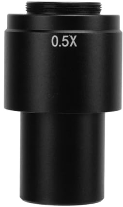 Barfeery Microscope Eyepiece 0.5X C Mount Microscope Camera Adapter Lens 28mm for Industry Microscope Camera Eyepiece Lens Easy Install