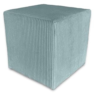 Best For Home | Würfel Pouf Hocker | Dunkles Blaugrün Poof Fußhocker | Samt Sitzhocker für Wohnzimmer, Schlafzimmer & Flur | Polster Ottoman | Gepolstert Sitzpuff oder Sitzwürfel für Sofa oder Sessel