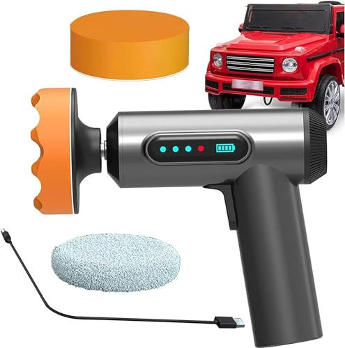 Polisseuse électrique sans fil rechargeable 2000 mAh sans fil pour voiture avec vitesses variables pour le détail et la ponceuse, portable pour l'entretien de la voiture
