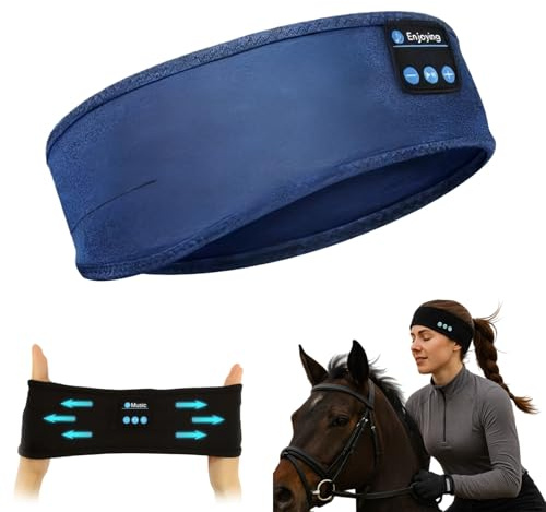 bergxperten RideBand - Bandeau Audio Bluetooth, Casque Sport et Sommeil, Haut-Parleur stéréo HD intégré, Micro Mains Libres, Confortable et Chaud, Compatible Casque équitation