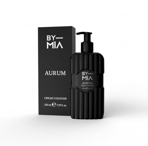 BY MIA Cream Cologne Aurum (230ml) – 2-in-1 Professional Aftershave Balm & Men’s Fragrance | Soothing Post Shave Moisturiser for Razor Burn | Golden Amber, Wood & Citrus Scent | Designed in London, UK