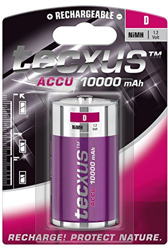Tecxus batteria ricaricabile D torcia 1,2V Ni-MH 10000mh