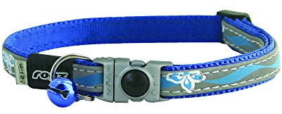 ROGZ CB08-B Halsband Nightcat, S, blau