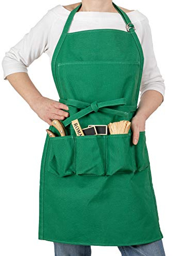 La cordeline CJN45 Delantal de jardinería Verde de algodón (25 x 3 x 37 cm)