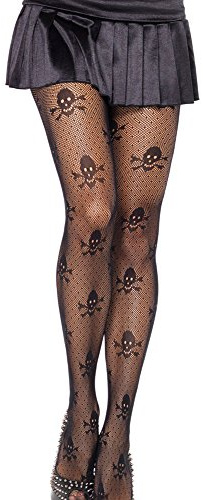 PrettyLoveHose Collant R鳩lle T괥 de Mort Halloween Noir,Taille unique