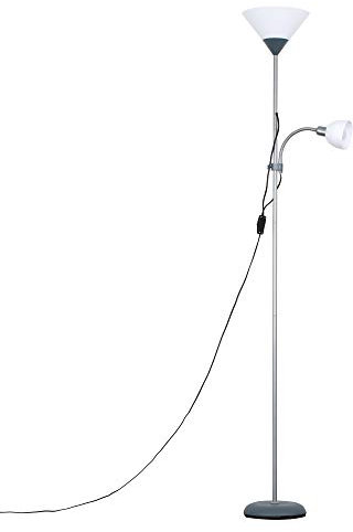 MiniSun | Modern Metallic Silver 2 Way Mother/Father Parent and Child Floor Lamp | Floor Lamps & Torchieres, Home Décor, Improvement & Lifestyle Essential