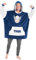 Avengers Übergroße Herren Hoodie Decke mit Ärmeln - Stitch Oversized Kapuzenpullover Fleece Tragbare Decken für Teenager - Geschenke für Fans (Blau/Grau)