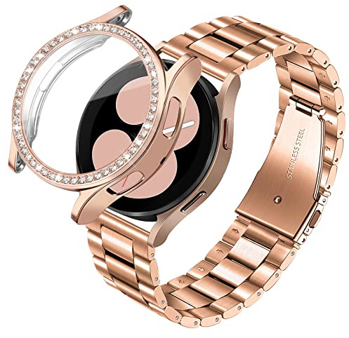 TRUMiRR Metall Armband Kompatibel mit Galaxy Watch 7 6 5 4 40mm, Gitter Gewebe Edelstahl Armband Kunst Metall Uhrenarmband Uhrband für Samsung Galaxy Watch 4 5 6 7 40mm