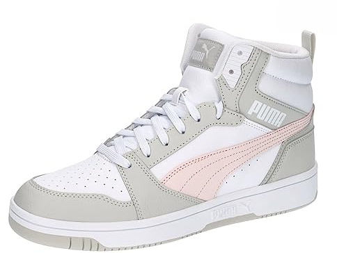 PUMA Unisex Rebound V6 Turnschuhe, Puma White Frosty Pink Sedate Gray, 36 EU