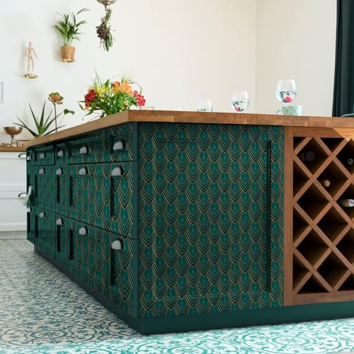 kina - RA0162 Pellicola Adesiva per Mobili e Pareti Antigraffio Impermeabile Adesivi Murali Carta da Parati Piastrelle PVC per Muro Elettrodomestici Cucina Bagno - misura 40x200 cm