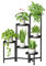 iDavosic.ly 6 Tier Plant Stand Indoor Tall, Corner Metal Tiered Plant Stands Outdoor for Multiple Plants, Folding Iron Flower Display Holders Rack Shelf, Black
