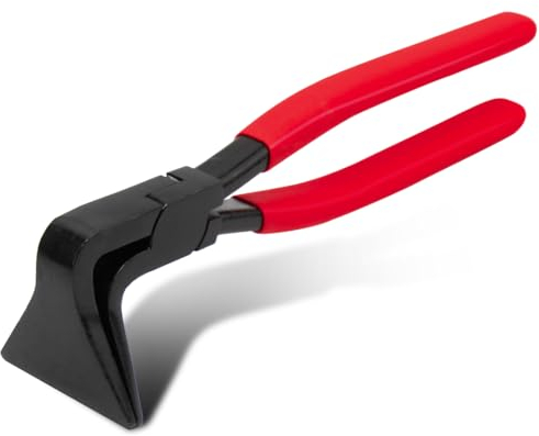 Alicates de Plegado Alicate para 90° Doblar Chapa Herramienta de Techado con Mango Antideslizante, Ancho de Boca 60 mm para Alisar Chapas(Rojo 90°)