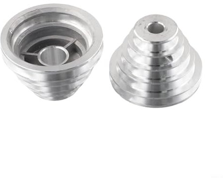 14/22 mm Pagoden-Riemenscheibe für V-förmige Riemenscheibe, Zahnriemen, 5-stufiges Aluminium-Getrieberad (2-teiliges Set)