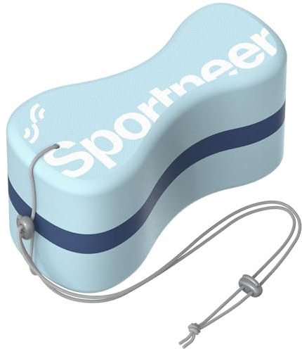 Sportneer Pull Buoy Schwimmen – Schwimmhilfe Erwachsene Trainingshilfe mit Tragbarem Seil, Eva Pullboy Schwimmhilfe für Beine & Hüften, Ergonomisches Schwimmzubehör für Wassergymnastik & Aquafitness