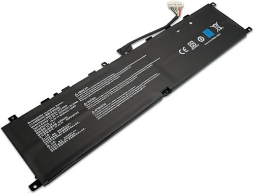 BTY-M6M Laptop Battery Replacement for MSI Creator 15 A10SD A10SF GS66 Stealth 10SFS 10SGS 10SE-045 10UG GE66 Raider 10SFS WS66 10TMT-207US GE76 Raider 10UH Series (15.2V 99Wh 6250mAh)