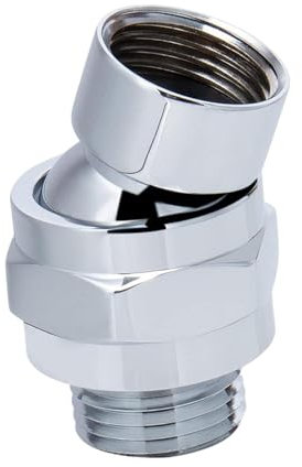 Colcolo Cabezal de Ducha de articulación giratoria Universal Instalación Directora de Ducha montada en la Pared Adaptador de Boquilla Ajustable para, Plata