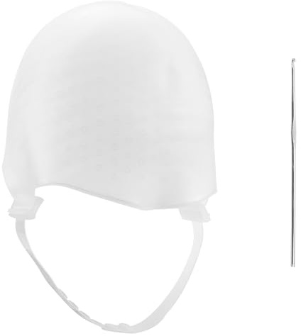 Silicone Highlight Hair Cap with Needle, Reusable Hair Highlighting Cap for DIY Hair Dyeing - Professional Styling Tools Adjustable Hair Dye Hatfor Salon-Quality Highlights