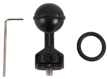 Ludom Adaptateur de boule de 1 avec filetage de 1/4, adaptateur de bras d'appareil photo, pour système de photographie de plongée sous-marine