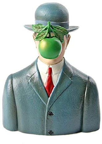 Escultura - The Son of Man (El Hijo del Hombre - resina, A13cm, basado de una obra de Magritte